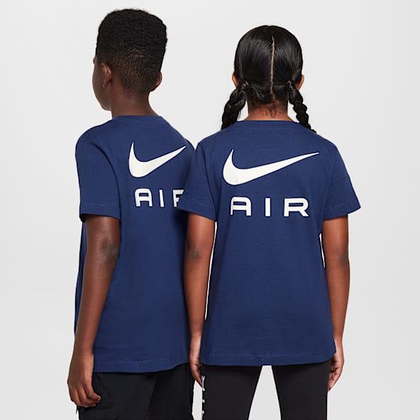 Girls Winter Wear Blue Short Sleeve Shirts. Nike IE